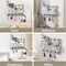 Rustic Key and Mail Holder for Wall, Decorative Wooden Key Holder Organizer with 13 Hooks, Farmhouse Style Key Hanger for Mail, Letters, and Keys - White